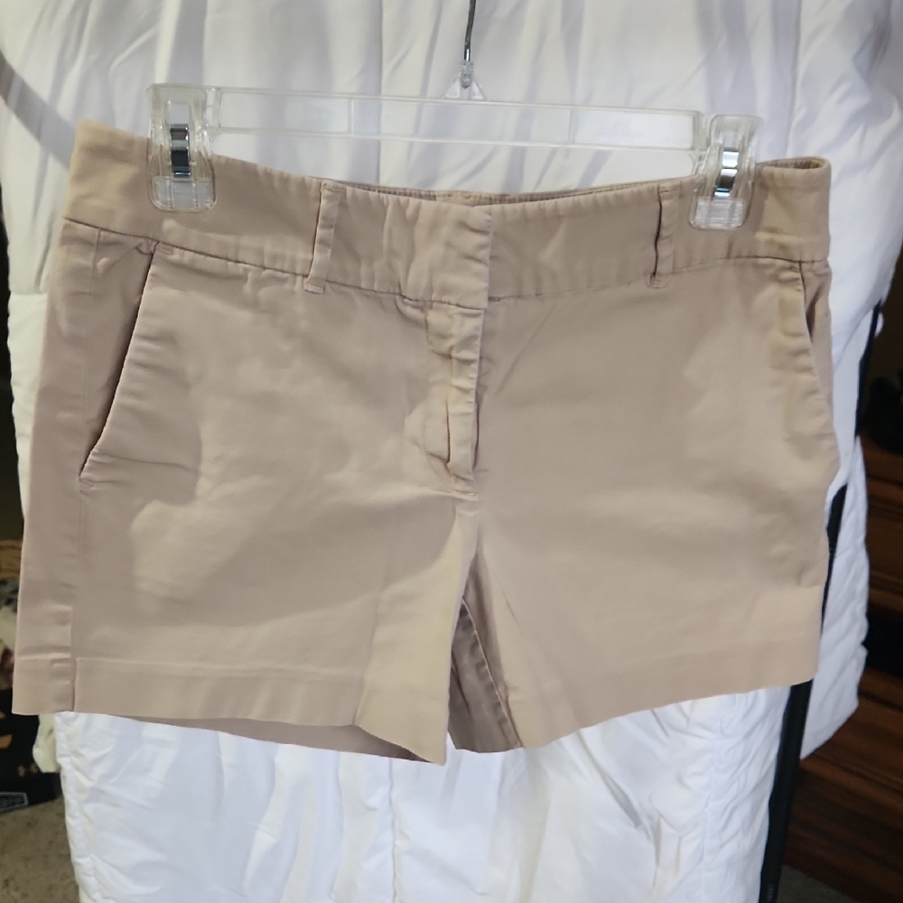 Ann Taylor Factory Tan Bermuda Shorts with Tailored Fit